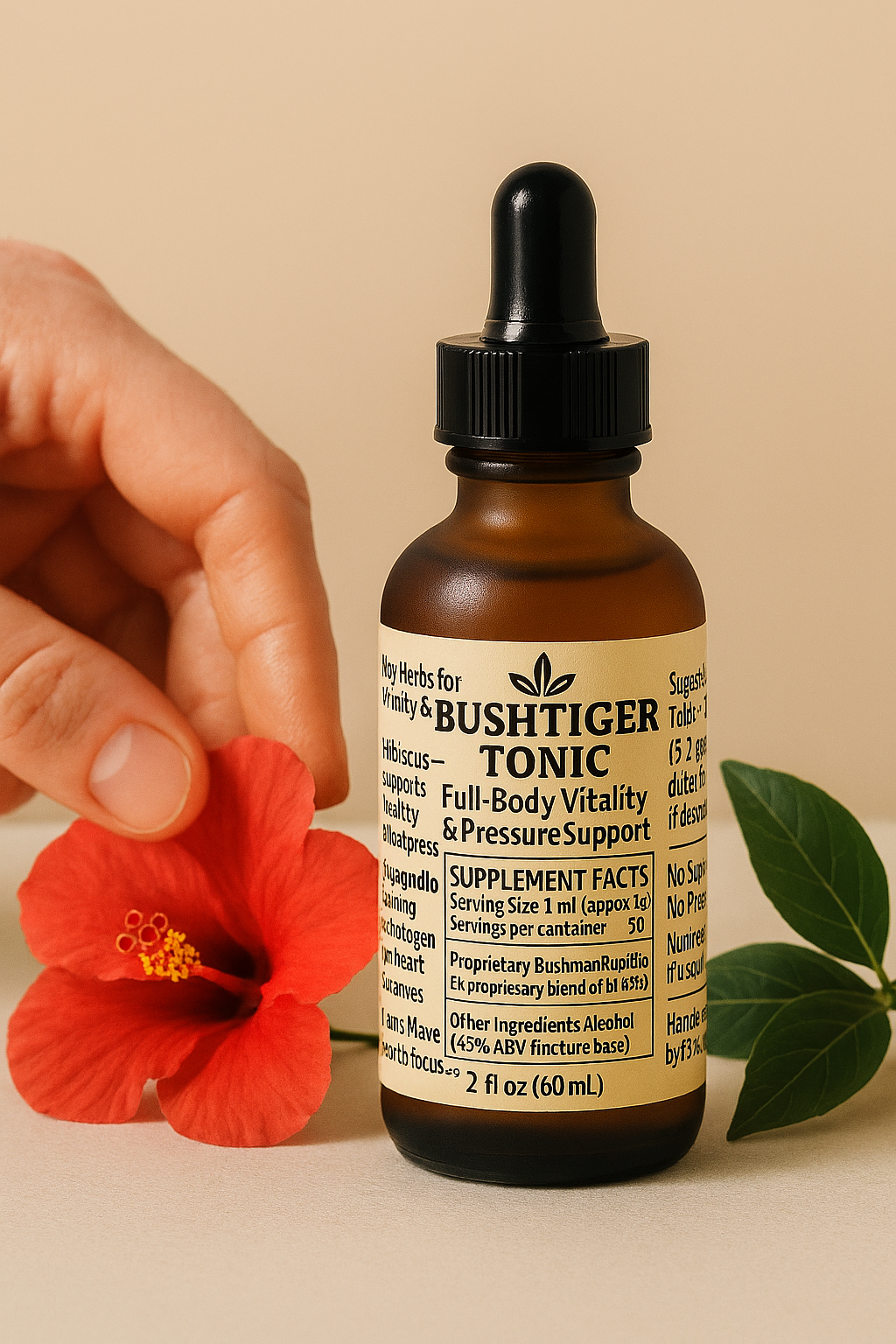 BushTiger Tonic – Herbal Vitality: to energize, balance, and nourish your whole body. (2 fl oz)